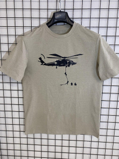 Футболка бавовняна стиль Мілітарі, з принтом ПОВЯТРЯНИЙ ДЕСАНТ, р. М - фото