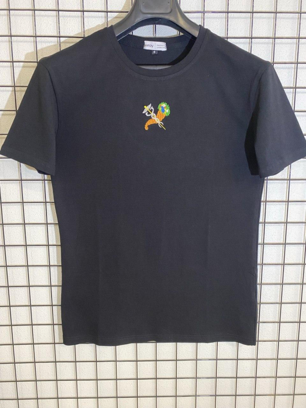 Футболка бавовн (жін/чолов) ЧОРНА з вишивкою ГЕРБ ХАРКОВА, р.XL,2XL - фото