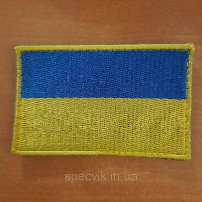 Шеврон на липучці "ПРАПОР УКРАЇНИ" 8х5см - фото