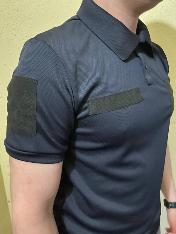 Футболка ПОЛО СИНЯ CoolMax, чоловіча, для ДСНС, ПЗ р. S, L, М, XL, 2XЛ, 3ХЛ - фото №2