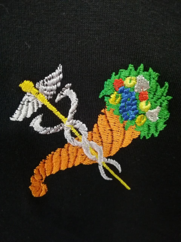 Футболка бавовн (жін/чолов) ЧОРНА з вишивкою ГЕРБ ХАРКОВА, р.XL,2XL - фото №2