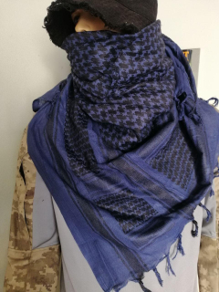 Шемаг армійський  з  принтом  , кол. ТЕМНО-СИНІЙ  р.110х110 - фото