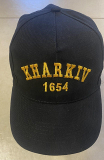Кепка Atlantis  ЧОРНА  5-клинна  з  вишивкою  "KHARKIV 1654" - фото