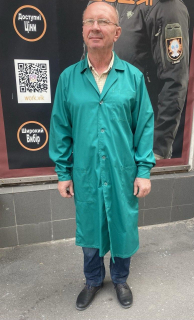 Халат робочий чоловічий зелений, тк. Сорочкова. Розм. 48-50, 52-54, 56-58, 60-62 - фото