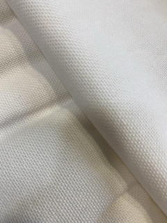 Канвас (рогожка) суровий сумішевий БІЛИЙ 50хб/50пе щільн.320 гм2, ш.155 см - фото