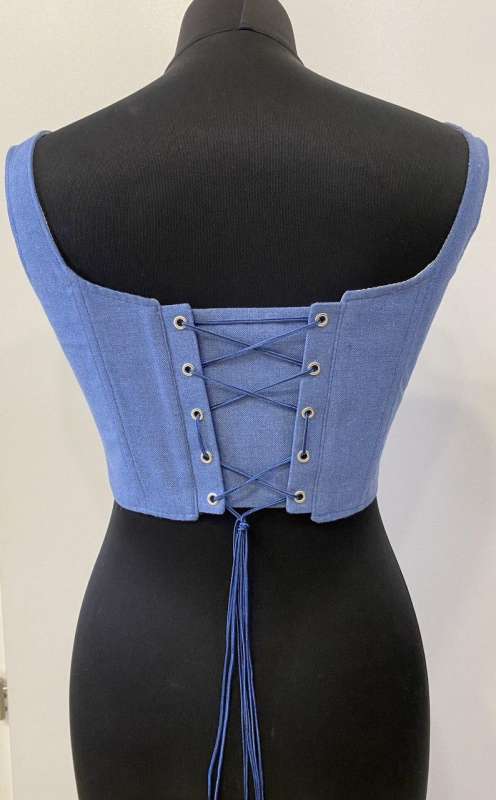 Жилет-корсет жіночий з вишивкою  "КОЛОСКИ" р. X/S, S, l - фото