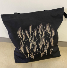 СУМКА-ШОПЕР на  блискавці і підкладці "КОЛОСКИ"  р. 46х43 см - фото