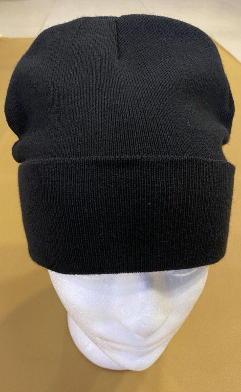 Шапка зимова в,язана  ЧОРНА, р. універсальний (56-60) - фото
