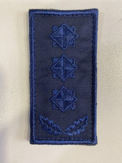 Шеврон  звання ДСНС - ПОЛКОВНИК , розм.4х8(малий), кол.синій - фото