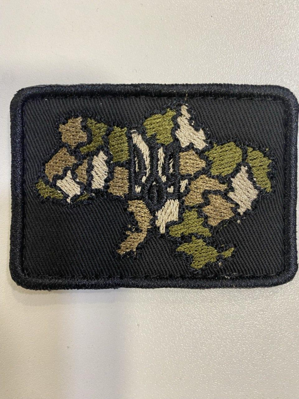 Шеврон вишитий КАРТА УКРАЇНИ кольрова  р. 7х5 - фото №2