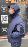 Куртка тактична з каптуром, SOFTSHELL ТЕМНО-СИНЯ, р. M,Л, ХЛ, 2ХЛ - фото №1