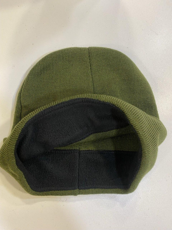 Шапка зимова в,язана ОЛИВА з вишивкою "Тризуб",  р.універсальний - фото №3