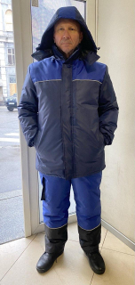 Куртка робоча ЗИМОВА  з каптуром, вологозахисна,комбінована, р 44/46--64/66 - фото