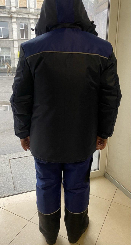 Куртка робоча ЗИМОВА  з каптуром, вологозахисна,комбінована, р 44/46--64/66 - фото №2