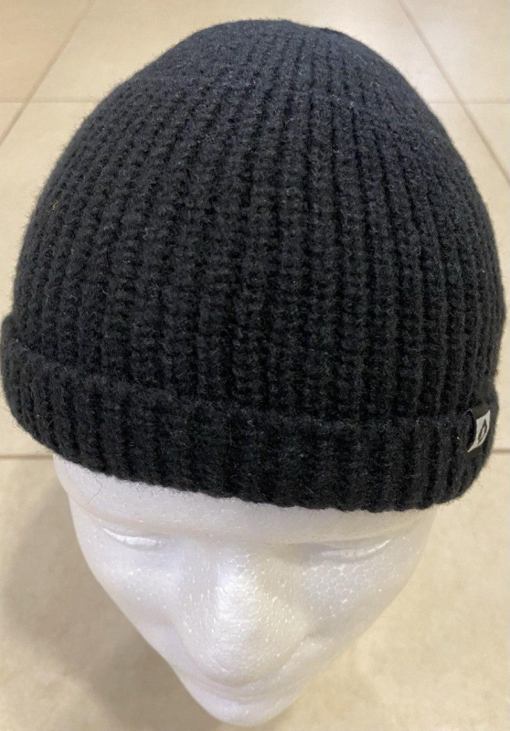 Шапка-докерка в,язана  ЧОРНА, р. універсальний (56-59) - фото №2