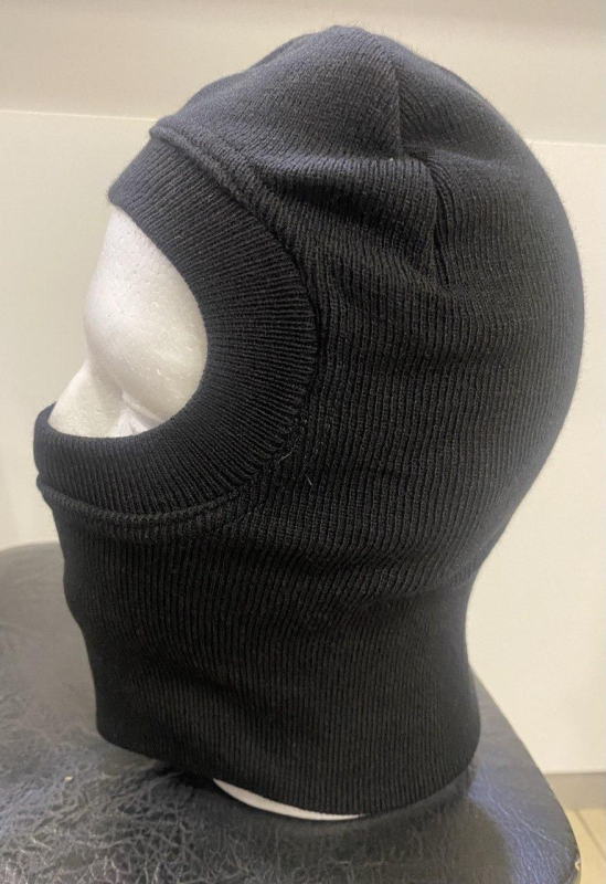 Балаклава зимова трикотажна в,язана ,ЧОРНА ,р.універсальний - фото