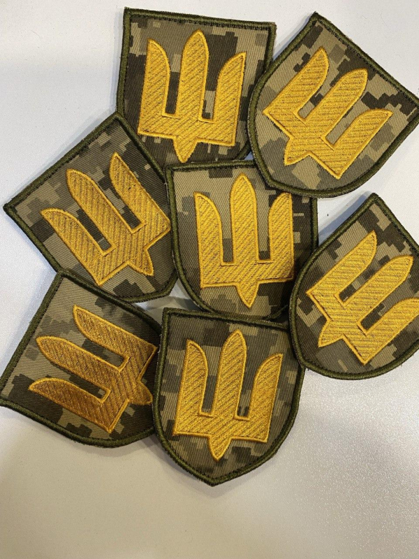 Шеврон  вишитий СУХОПУТНИХ ВІЙСЬК  ЗСУ на пікселі - фото
