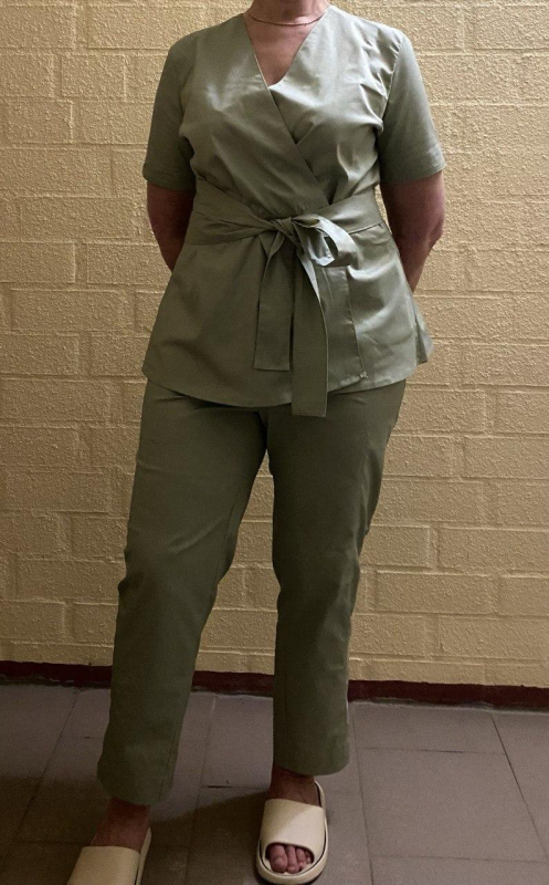 Костюм жіночий медичний, кол. ФІСТАШКА, р.S,M,L,XL,2XL - фото №3