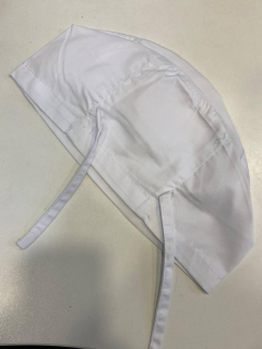 Шапочка медична БІЛА,на зав,язках - фото