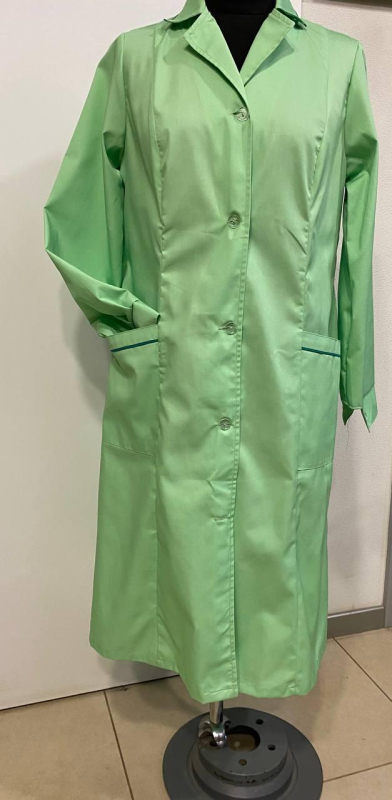 Халат робочий жіночий кол. салатовий, р. 52-54(158/164) - фото №2