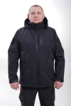 Куртка тактична з капюшоном «Патріот» Softshell чорна - фото №4