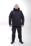Куртка тактична з капюшоном «Патріот» Softshell чорна - фото №8